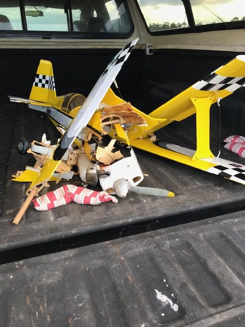 A model airplane mishap