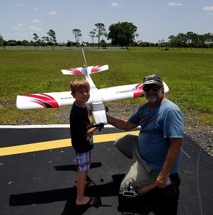CRCS pilot with model airplane