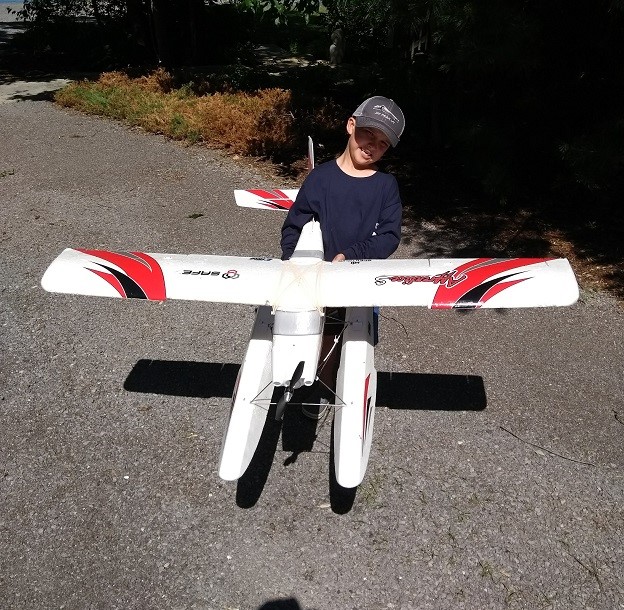 CRCS pilot with model airplane