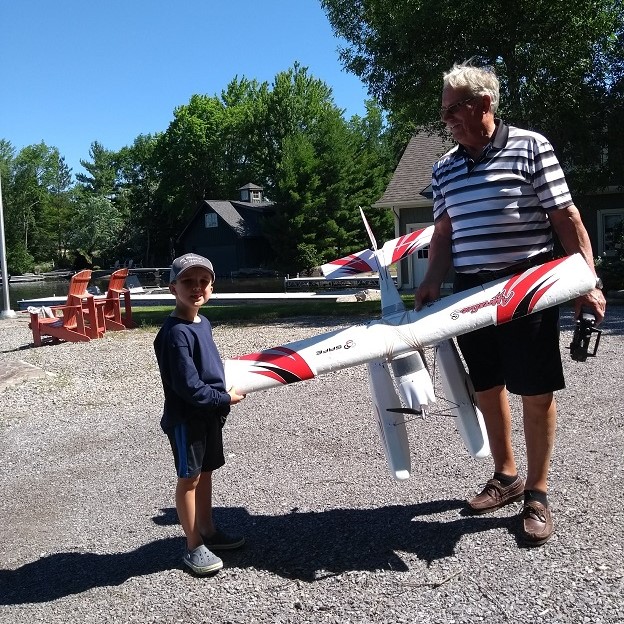CRCS pilot with model airplane